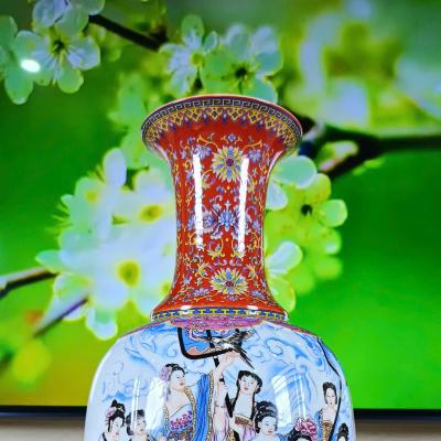Bình sứ hoạ tiết thập nhị tiên cô